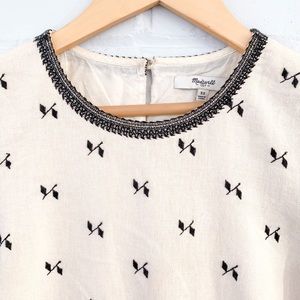 Madewell Embroidered Shift Dress With Pockets